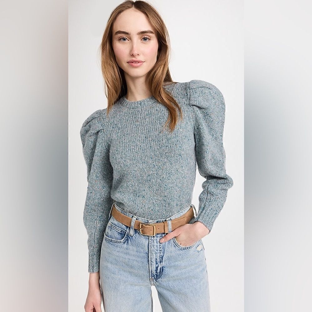 FRAME Pleated Puff Sleeve Sweater NWT